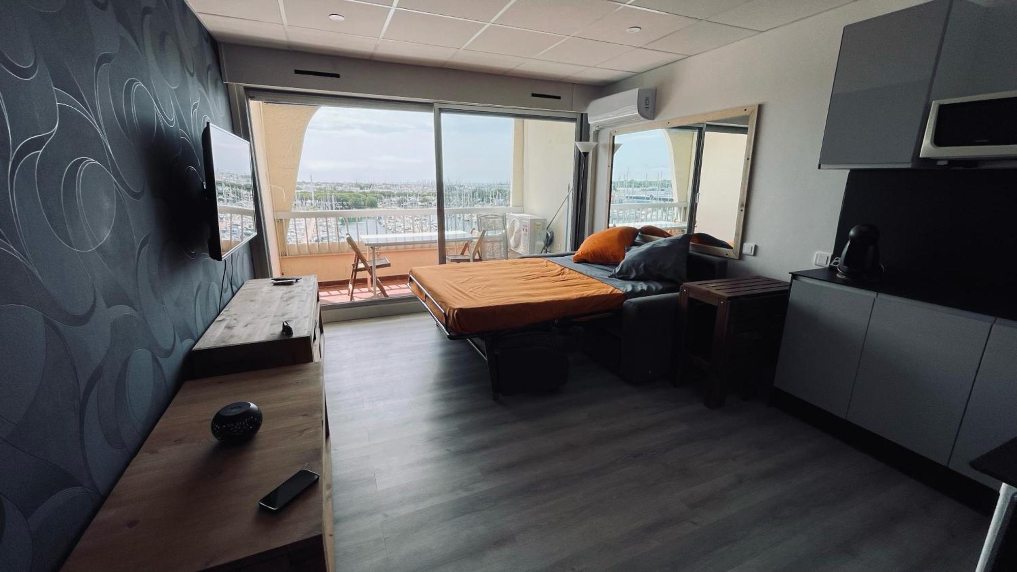 Studio, Vue Imprenable Marina Le Grau-du-Roi Luaran gambar